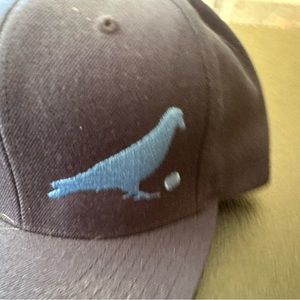 Pigeons playing ping pong hat pppp adjustable flatbrim.